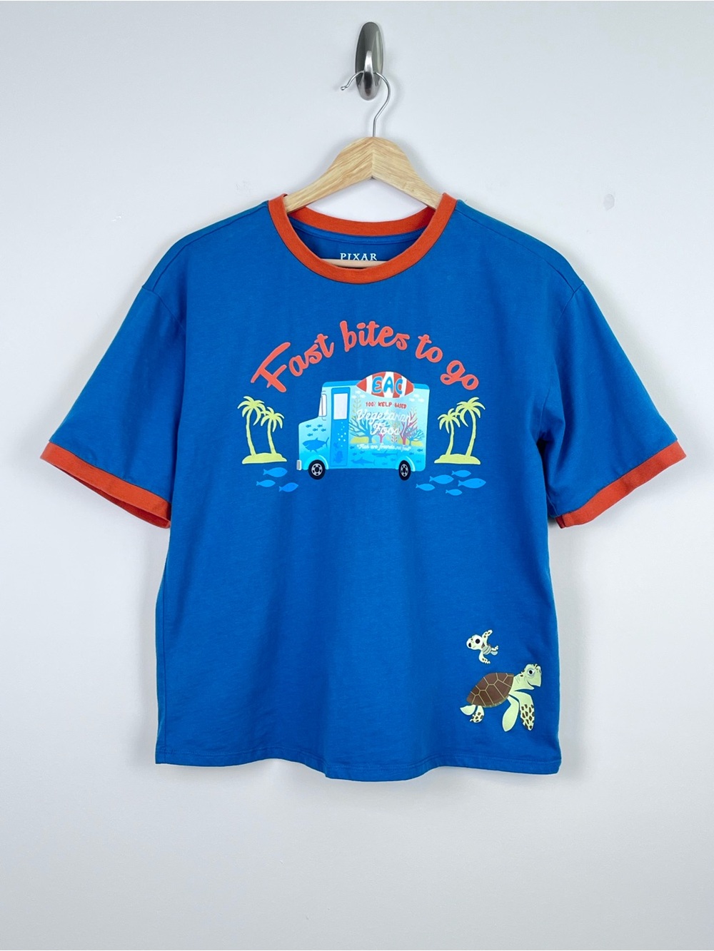 Her Universe Women's Pixar Finding Nemo Food Truck Ringer T-Shirt Size XS Disney